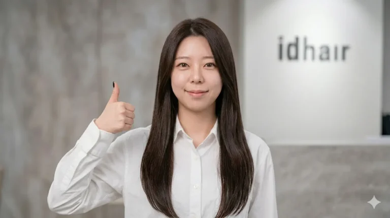 매트브라운 전체 톤정리 염색 | 붉은기 없는 차분한 브라운 — 화정 아이디헤어