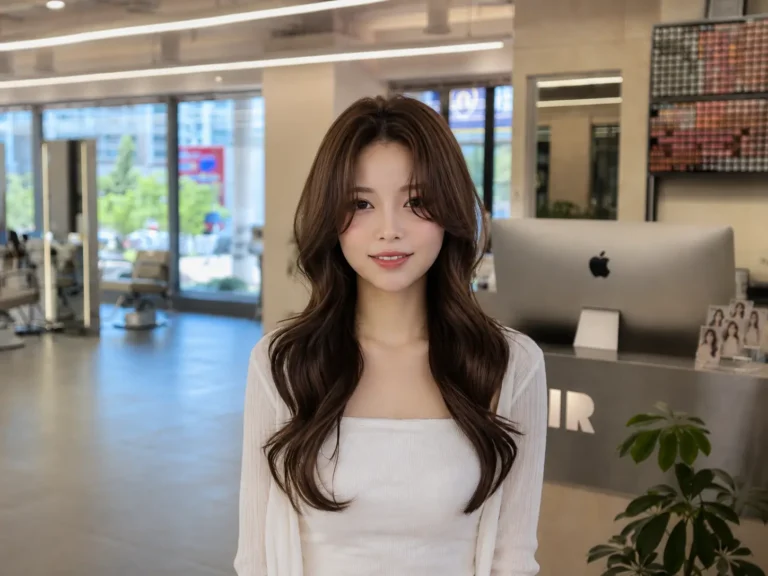화정미용실 노란끼 제거 염색 | 라벤더 베이지 톤다운 + 얼굴소멸 레이어드 커트