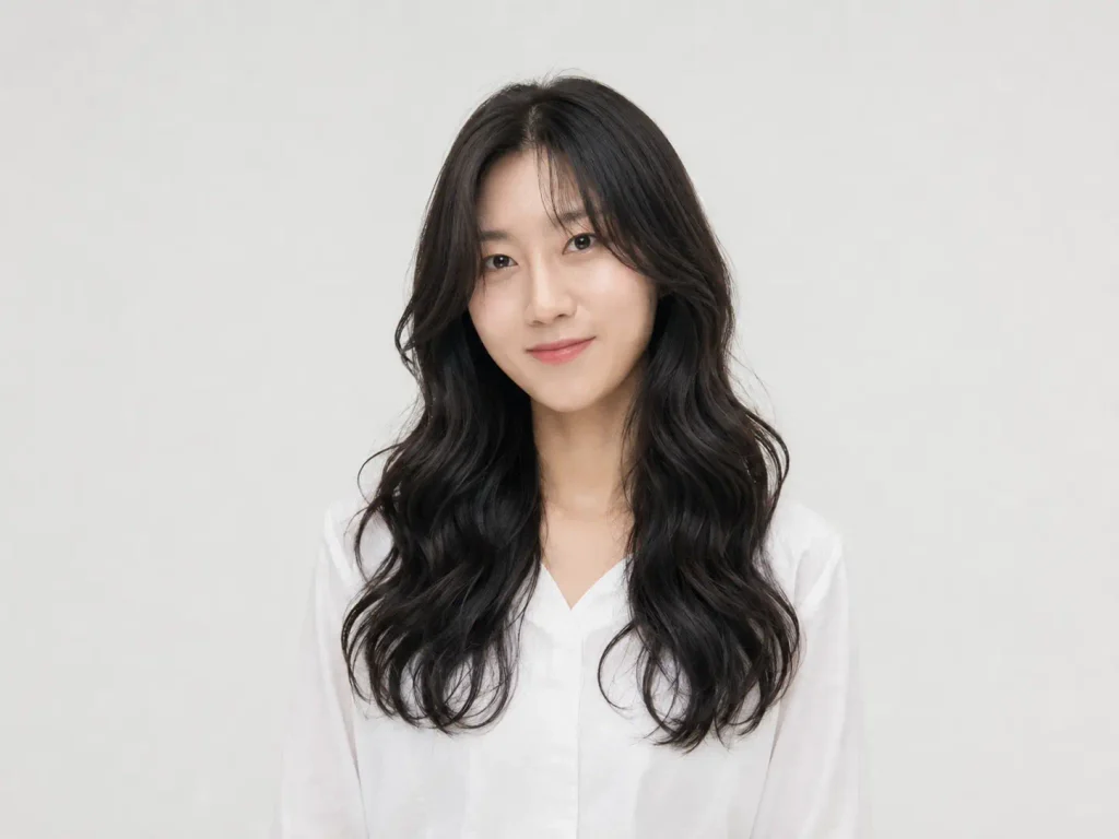 지연스러운 볼륨감의 롱 물결펌