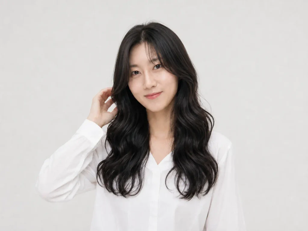 긴머리에 어울리는 물결펌