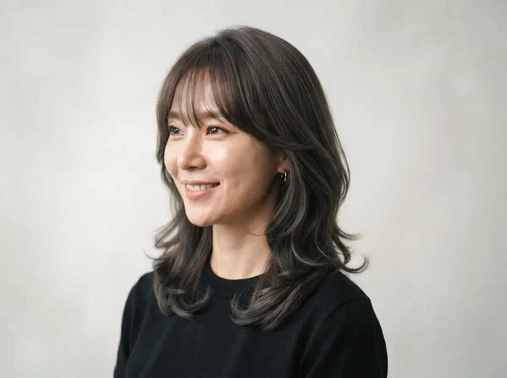 톤다운 염색으로 차분한 분위기의 변신