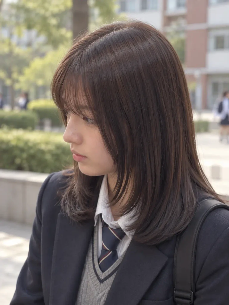 부드럽고 여성스러운 이미지 연출은 초코브라운 염색