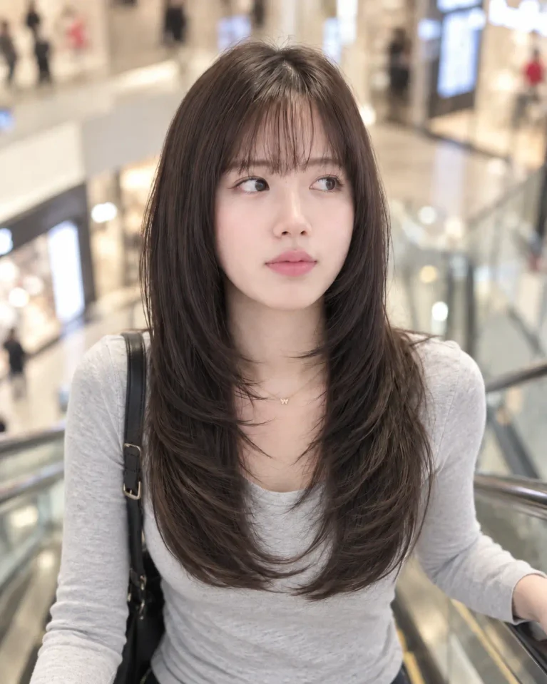 긴 머리는 그대로, 가볍게 떨어지는 하이레이어드컷 추천 | 화정미용실