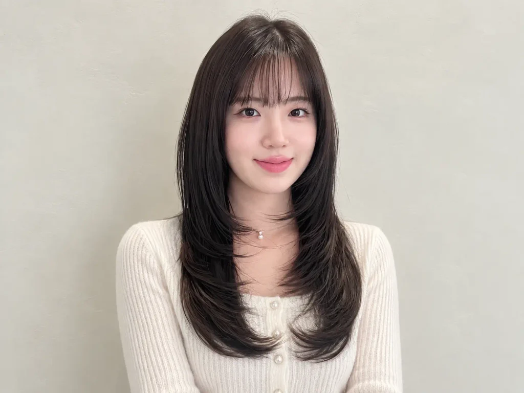 긴머리 유지하면서 가벼운 느낌의 하이레이어드 컷