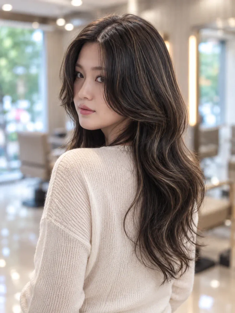 화정역 샌드펌, 과하지 않은 S컬과 부드러운 레이어드 | 아이디헤어 화정3호점 지혜 스타일리스트